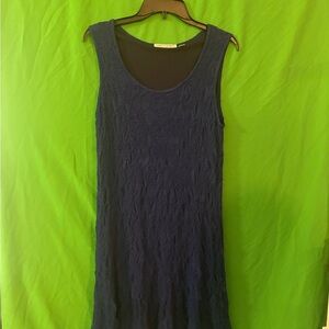 Elegant Navy Blue Sleeveless Dress